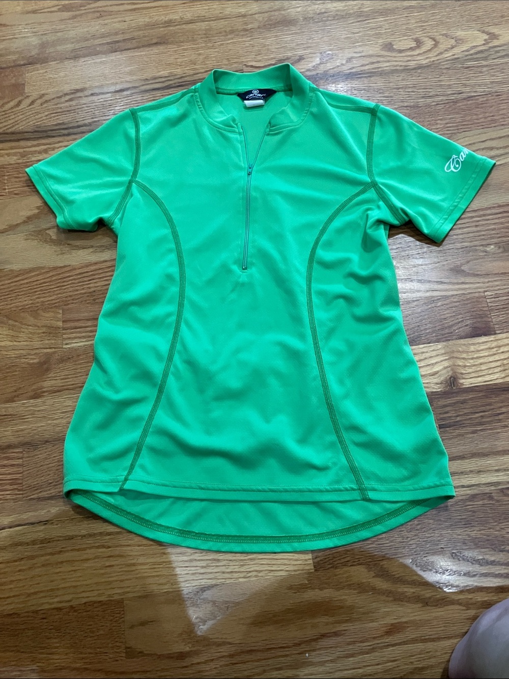 Canari Women's Short Sleeve Cycling Jersey in Bright Green Sz S EUC